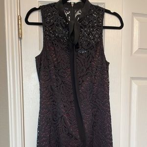 Antonio Melani sz4 dress,?Maroon, black lace